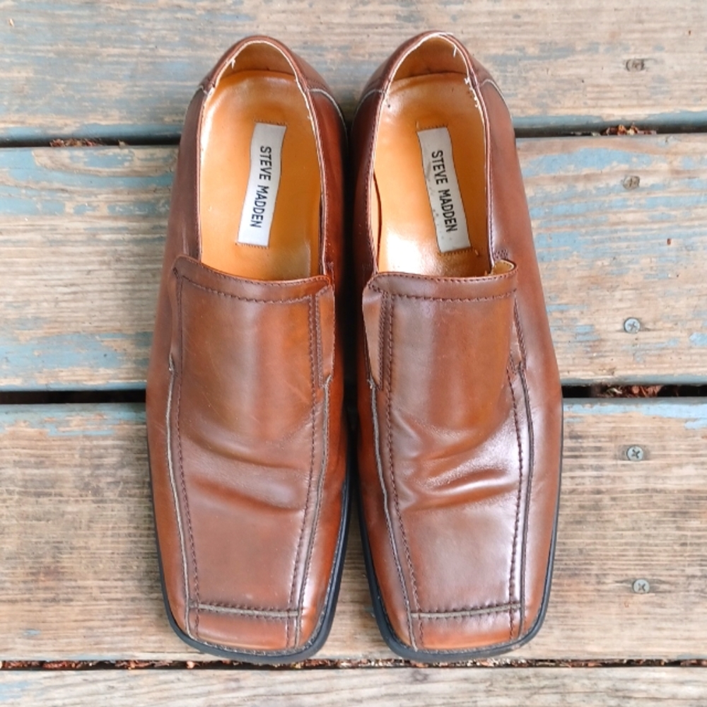 STEVE MADDEN Leather Loafers - Brown